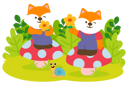 پیش‌نمایش فایل fox-couple-enjoying-flowers-in-park-5071194 از پک حیوانات بامزه