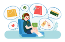 پیش‌نمایش فایل girl-doing-online-shopping-with-consumer-rights-5255964 از پک روز حقوق مصرف‌کننده
