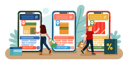 پیش‌نمایش فایل people-compares-multiple-e-commerce-platform-products-while-online-shopping-5255966 از پک روز حقوق مصرف‌کننده