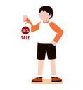پیش‌نمایش فایل boy-holding-discount-tag-5255936 از پک خرید