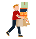پیش‌نمایش فایل man-with-shopping-bags-5255941 از پک خرید