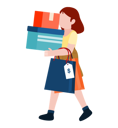 پیش‌نمایش فایل woman-with-shopping-bags-and-box-5255935 از پک خرید