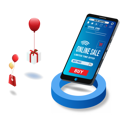 پیش‌نمایش فایل online-sale-on-mobile-5255884 از پک خرید آنلاین