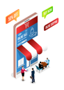 پیش‌نمایش فایل people-getting-discount-on-online-shopping-5255888 از پک خرید آنلاین