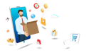 پیش‌نمایش فایل mobile-delivery-service-5329204 از پک ایزومتریک
