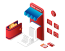 پیش‌نمایش فایل mobile-payments-receipt-5329188 از پک ایزومتریک