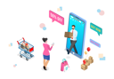 پیش‌نمایش فایل online-shipping-service-5329205 از پک ایزومتریک
