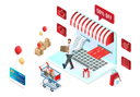 پیش‌نمایش فایل online-shopping-5329198 از پک ایزومتریک