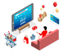 پیش‌نمایش فایل online-shopping-5329208 از پک ایزومتریک