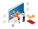پیش‌نمایش فایل online-shopping-5329216 از پک ایزومتریک