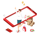 پیش‌نمایش فایل online-shopping-application-5329211 از پک ایزومتریک