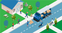 پیش‌نمایش فایل courier-cargo-truck-5329243 از پک صفحه فرود