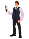 پیش‌نمایش فایل male-reporter-holding-mic-5527258 از پک حرفه