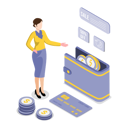 پیش‌نمایش فایل shopping-sale-payment-via-wallet-5527172 از پک خرید آنلاین