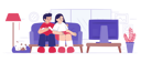پیش‌نمایش فایل couple-watching-television-at-home-5527151 از پک فعالیت کودکان