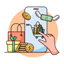 پیش‌نمایش فایل online-shopping-app-5718962 از پک خرید آنلاین