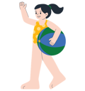 پیش‌نمایش فایل girl-playing-with-ball-5719494 از پک تابستان کودکان