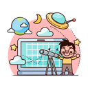 پیش‌نمایش فایل boy-is-looking-in-space-through-telescope-10980428 از پک آموزش و پرورش