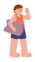پیش‌نمایش فایل boy-is-holding-small-surfing-board-10980306 از پک کودکان