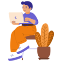 پیش‌نمایش فایل boy-is-working-on-laptop-10980309 از پک کودکان