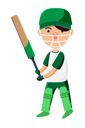 پیش‌نمایش فایل cricket-player-10980185 از پک کودک ورزشکار