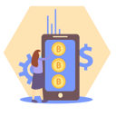 پیش‌نمایش فایل woman-trading-bitcoin-5665572 از پک ارز بیت‌کوین