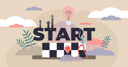 پیش‌نمایش فایل flat-tiny-startup-idea-beginning-persons-concept-2080916 از پک کسب و کار