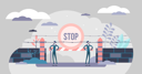 پیش‌نمایش فایل closed-border-crossing-point-concept-2279344 از پک ویروس کرونا