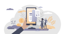 پیش‌نمایش فایل couple-checking-digital-invoice-4601629 از پک کسب‌وکار آنلاین