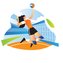 پیش‌نمایش فایل woman-playing-volley-ball-6200926 از پک شخصیت ورزشی