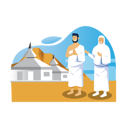 پیش‌نمایش فایل muslim-couple-performs-islamic-hajj-pilgrimage-stay-at-mina-6263127 از پک حج اسلامی