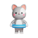 پیش‌نمایش فایل cat-using-lifebuoy-5401333 از پک تابستان