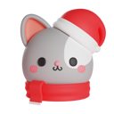 پیش‌نمایش فایل cute-cat-wearing-christmas-hat-and-scarf-6742831 از پک کریسمس