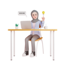 پیش‌نمایش فایل muslim-woman-having-idea-while-working-on-laptop-8048100 از پک کارمند زن مسلمان