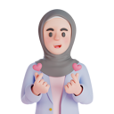پیش‌نمایش فایل muslim-woman-making-heart-gesture-8047738 از پک کارمند زن مسلمان