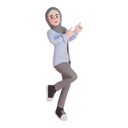 پیش‌نمایش فایل muslim-woman-office-worker-pointing-to-something-8047732 از پک کارمند زن مسلمان