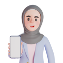 پیش‌نمایش فایل muslim-woman-show-blank-smartphone-screen-8048087 از پک کارمند زن مسلمان