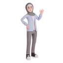 پیش‌نمایش فایل muslim-woman-showing-super-sign-8047740 از پک کارمند زن مسلمان