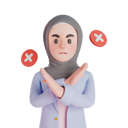 پیش‌نمایش فایل muslim-woman-shows-refusal-gesture-8048095 از پک کارمند زن مسلمان