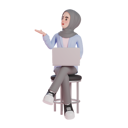 پیش‌نمایش فایل muslim-woman-sitting-and-presenting-with-laptop-8048096 از پک کارمند زن مسلمان