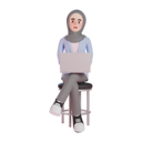 پیش‌نمایش فایل muslim-woman-sitting-and-working-on-laptop-8048034 از پک کارمند زن مسلمان