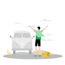 پیش‌نمایش فایل boy-going-camping-in-campervan-6329079 از پک تعطیلات سفر