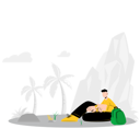 پیش‌نمایش فایل boy-sitting-in-forest-6329080 از پک تعطیلات سفر