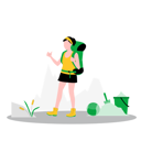 پیش‌نمایش فایل woman-travelling-at-beach-6329076 از پک تعطیلات سفر