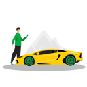 پیش‌نمایش فایل man-with-sports-car-6570858 از پک وسایل نقلیه حمل و نقل