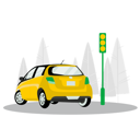 پیش‌نمایش فایل taxi-standing-at-traffic-light-6570855 از پک وسایل نقلیه حمل و نقل