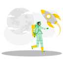 پیش‌نمایش فایل astronaut-going-in-space-6957079 از پک فضا
