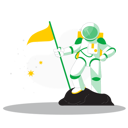 پیش‌نمایش فایل astronaut-holding-flag-6957082 از پک فضا