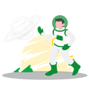 پیش‌نمایش فایل astronaut-with-planet-6957085 از پک فضا