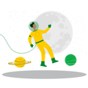 پیش‌نمایش فایل male-astronaut-roaming-6957095 از پک فضا